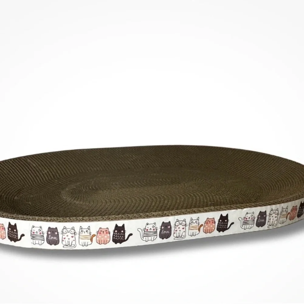 Cozy Cat Scratching Pad with Cat Print Border